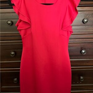 Tommy Hilfiger Red Ruffle Maxi Dress